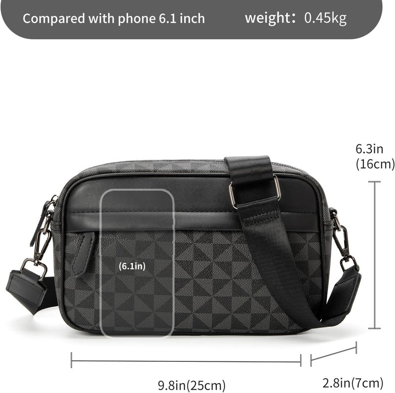 XIKIBEA Crossbody Bag for Mens, Men's commuter shoulder bag, Travel bag Work Business Small men's satchel - Image 2